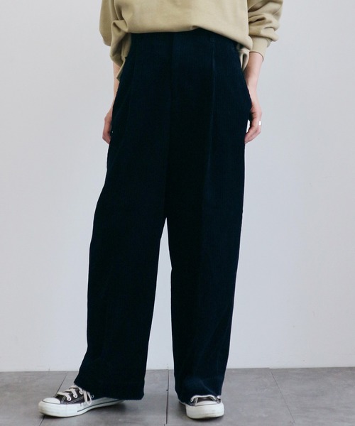 AMERICAN HOLIC（アメリカンホリック）の「親子コールワイドパンツ　〇＊（その他パンツ・レディース・アイボリー/ベージュ/ブラウン/ネイビー・SMALL/MEDIUM/LARGE）」の4枚目の写真