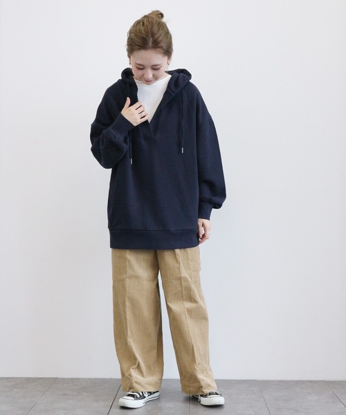 AMERICAN HOLIC（アメリカンホリック）の「親子コールワイドパンツ　〇＊（その他パンツ・レディース・アイボリー/ベージュ/ブラウン/ネイビー・SMALL/MEDIUM/LARGE）」の7枚目の写真