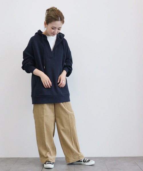 AMERICAN HOLIC（アメリカンホリック）の「親子コールワイドパンツ　〇＊（その他パンツ・レディース・アイボリー/ベージュ/ブラウン/ネイビー・SMALL/MEDIUM/LARGE）」の8枚目の写真