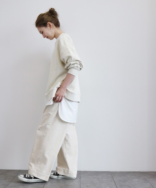 AMERICAN HOLIC（アメリカンホリック）の「親子コールワイドパンツ　〇＊（その他パンツ・レディース・アイボリー/ベージュ/ブラウン/ネイビー・SMALL/MEDIUM/LARGE）」の11枚目の写真