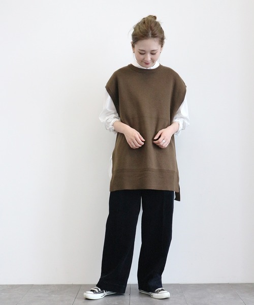 AMERICAN HOLIC（アメリカンホリック）の「親子コールワイドパンツ　〇＊（その他パンツ・レディース・アイボリー/ベージュ/ブラウン/ネイビー・SMALL/MEDIUM/LARGE）」の14枚目の写真