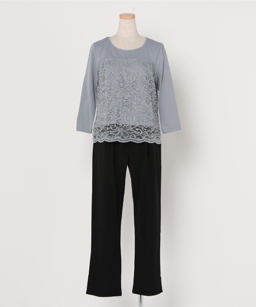 Lace Ladies（レースレディース）の「レース切り替え七分袖パンツドレスセットアップ（その他パンツ・レディース・グレー/ブラック/ネイビー・XL/L/M/XXL/S）」の19枚目の写真