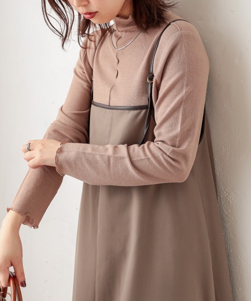 natural couture(ナチュラルクチュール)の「ほんのりシアーカットタートル(Tシャツ/カットソー・レディース・ブラック/ベージュ/グレー/アイボリー・FREE)」の1枚目の写真