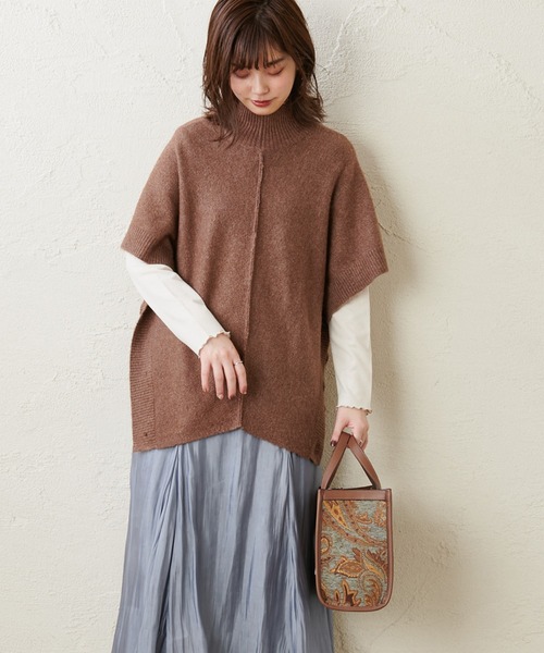 natural couture(ナチュラルクチュール)の「ほんのりシアーカットタートル(Tシャツ/カットソー・レディース・ブラック/ベージュ/グレー/アイボリー・FREE)」の6枚目の写真