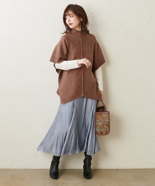 natural couture(ナチュラルクチュール)の「ほんのりシアーカットタートル(Tシャツ/カットソー・レディース・ブラック/ベージュ/グレー/アイボリー・FREE)」の7枚目の写真