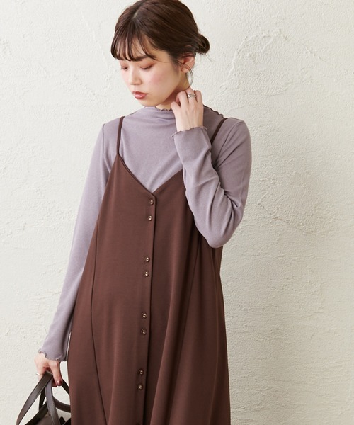 natural couture(ナチュラルクチュール)の「ほんのりシアーカットタートル(Tシャツ/カットソー・レディース・ブラック/ベージュ/グレー/アイボリー・FREE)」の15枚目の写真