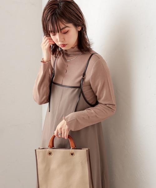 natural couture(ナチュラルクチュール)の「ほんのりシアーカットタートル(Tシャツ/カットソー・レディース・ブラック/ベージュ/グレー/アイボリー・FREE)」の19枚目の写真