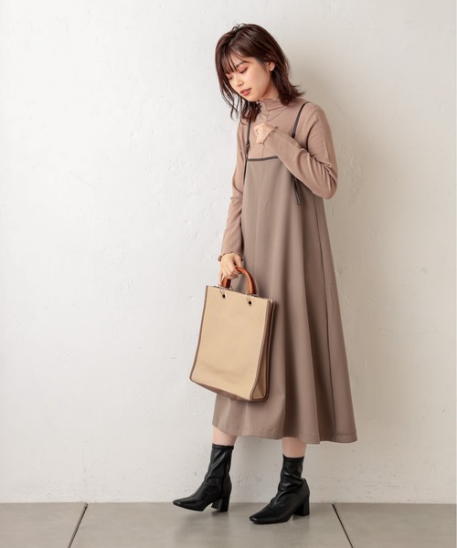 natural couture(ナチュラルクチュール)の「ほんのりシアーカットタートル(Tシャツ/カットソー・レディース・ブラック/ベージュ/グレー/アイボリー・FREE)」の21枚目の写真