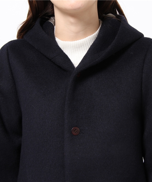 BEAMS BOY（ビームスボーイ）の「BEAMS BOY / WOOL ビーバーフードコート14FW （その他アウター・レディース・チャコールグレー/ベージュ/ネイビー・ONE SIZE）」の8枚目の写真