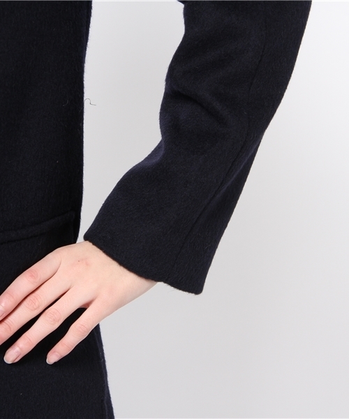 BEAMS BOY（ビームスボーイ）の「BEAMS BOY / WOOL ビーバーフードコート14FW （その他アウター・レディース・チャコールグレー/ベージュ/ネイビー・ONE SIZE）」の9枚目の写真