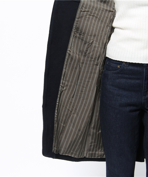 BEAMS BOY（ビームスボーイ）の「BEAMS BOY / WOOL ビーバーフードコート14FW （その他アウター・レディース・チャコールグレー/ベージュ/ネイビー・ONE SIZE）」の11枚目の写真