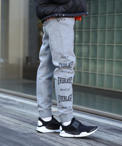 セール Rvca Sport メンズ Everlast Everlast Sport Sweat セットアップボトムス 年秋冬モデル ルーカ ボトムス スウェットパンツ リブ ジム ヨガ フィットネス ランニング ルームウェア ワンマイルコーデにも スウェットパンツ Rvca ルーカ の