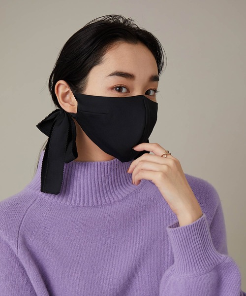 troisiemeCHACO（トロワズィエムチャコ）の「【トロワズィエムチャコ】リボンマスク（その他・レディース・ブラック/グレー系その他/クリーム/サックスブルー/ダークブラウン・FREE）」の9枚目の写真