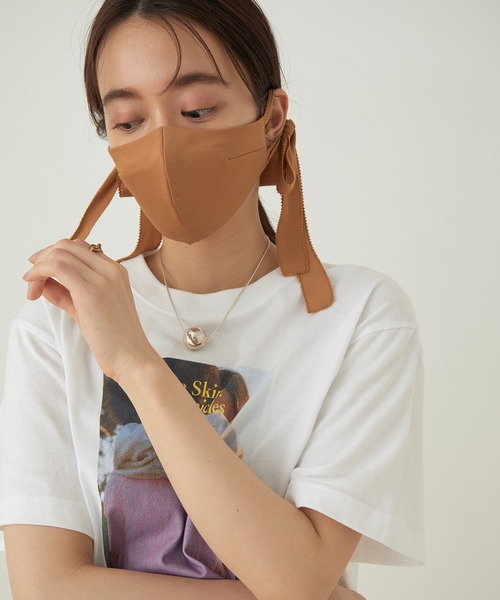 troisiemeCHACO（トロワズィエムチャコ）の「【トロワズィエムチャコ】リボンマスク（その他・レディース・ブラック/グレー系その他/クリーム/サックスブルー/ダークブラウン・FREE）」の19枚目の写真