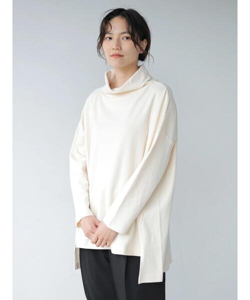 AMERICAN HOLIC（アメリカンホリック）の「オフタートルカットチュニック（Tシャツ/カットソー・レディース・モカ/サックスブルー/チャコールグレー/アイボリー・FREE）」の22枚目の写真