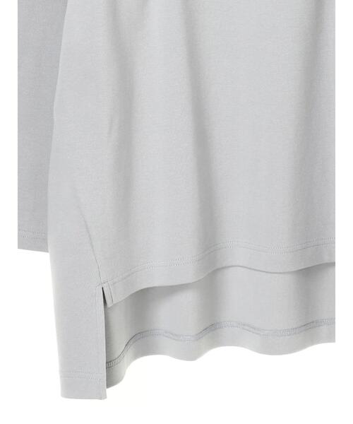 AMERICAN HOLIC（アメリカンホリック）の「オフタートルカットチュニック（Tシャツ/カットソー・レディース・モカ/サックスブルー/チャコールグレー/アイボリー・FREE）」の6枚目の写真