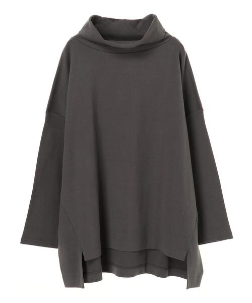 AMERICAN HOLIC（アメリカンホリック）の「オフタートルカットチュニック（Tシャツ/カットソー・レディース・モカ/サックスブルー/チャコールグレー/アイボリー・FREE）」の8枚目の写真