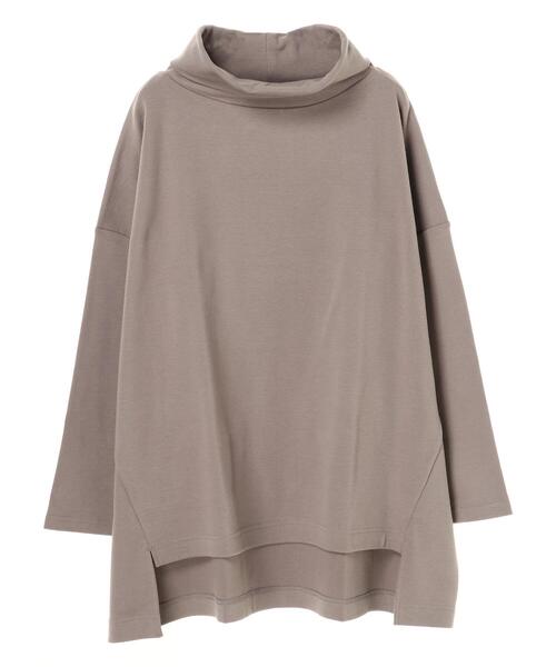 AMERICAN HOLIC（アメリカンホリック）の「オフタートルカットチュニック（Tシャツ/カットソー・レディース・モカ/サックスブルー/チャコールグレー/アイボリー・FREE）」の9枚目の写真