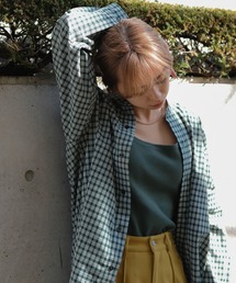 Kastane | 【Thank Mat'l.】リサイクルヤーンチェックオーバーシャツ(シャツ/ブラウス)