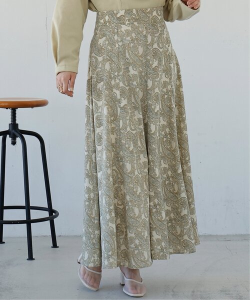 RAY CASSIN（レイカズン）の「バックレースアップペイズリースカート（スカート・レディース・ベージュ/キナリ/ブルー・FREE）」の20枚目の写真