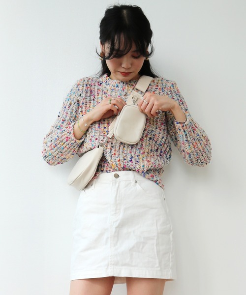 ACCOMMODE（アコモデ）の「ポーチつきボディバッグ（ボディバッグ/ウエストポーチ・レディース・パープル/ホワイト・FREE）」の11枚目の写真