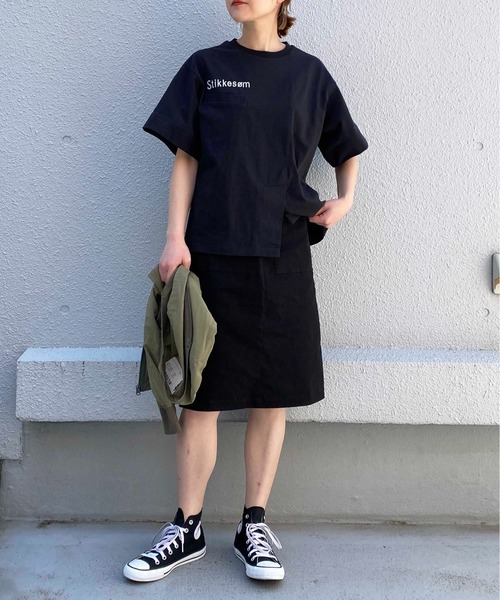 PICCIN(ピッチン)の「ハイウエストフロントポケットタイトスカート(スカート・レディース・ブラック/カーキ/ベージュ・M)」の17枚目の写真