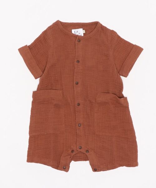 ノーカラーガーゼロンパース(70~80cm)