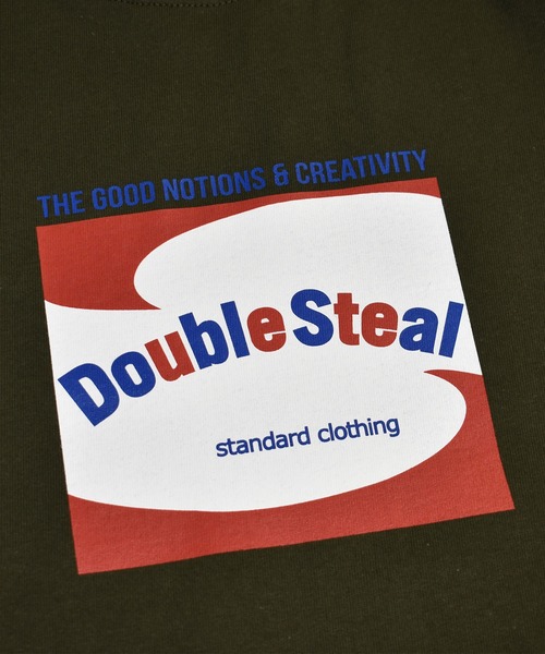 DOUBLE STEAL(ダブルスティール)の「Fontrend LOGO Heavy 半袖Tシャツ(Tシャツ/カットソー・メンズ・ホワイト/ブラック/アーミー・MEDIUM/LARGE/X-LARGE/XX-LARGE)」の6枚目の写真