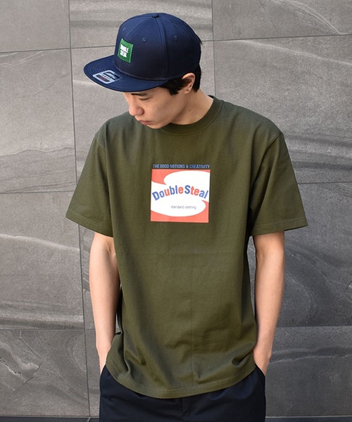 DOUBLE STEAL(ダブルスティール)の「Fontrend LOGO Heavy 半袖Tシャツ(Tシャツ/カットソー・メンズ・ホワイト/ブラック/アーミー・MEDIUM/LARGE/X-LARGE/XX-LARGE)」の16枚目の写真