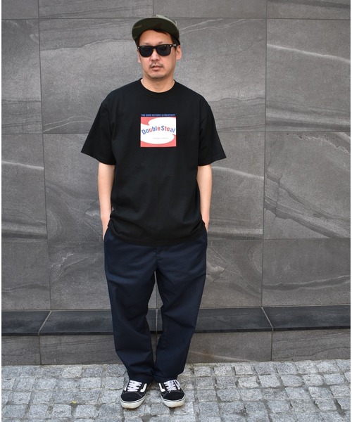 DOUBLE STEAL(ダブルスティール)の「Fontrend LOGO Heavy 半袖Tシャツ(Tシャツ/カットソー・メンズ・ホワイト/ブラック/アーミー・MEDIUM/LARGE/X-LARGE/XX-LARGE)」の18枚目の写真