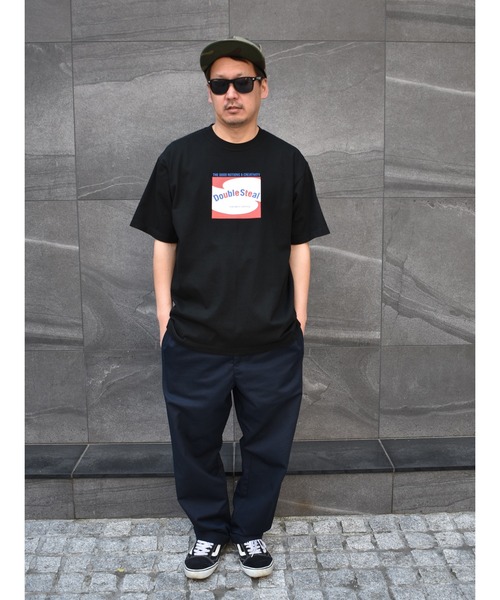 DOUBLE STEAL(ダブルスティール)の「Fontrend LOGO Heavy 半袖Tシャツ(Tシャツ/カットソー・メンズ・ホワイト/ブラック/アーミー・MEDIUM/LARGE/X-LARGE/XX-LARGE)」の21枚目の写真