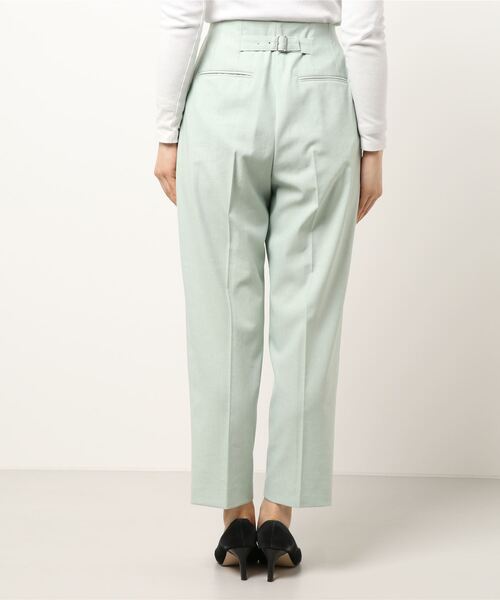 SALON adam et rope'（サロン アダム エ ロペ）の「バックベルト付き麻混タックパンツ（その他パンツ・レディース・ブラック/ベージュ/ライトグリーン・M/S）」の11枚目の写真