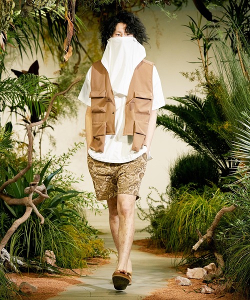 REMI RELIEF(レミレリーフ)の「REMI RELIEF/レミレリーフ ポケッタブルベスト vest メンズ 夏物 夏服(ベスト・メンズ・ベージュ/ブラウン・M/L/XL)」の6枚目の写真