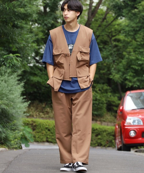 REMI RELIEF(レミレリーフ)の「REMI RELIEF/レミレリーフ ポケッタブルベスト vest メンズ 夏物 夏服(ベスト・メンズ・ベージュ/ブラウン・M/L/XL)」の17枚目の写真