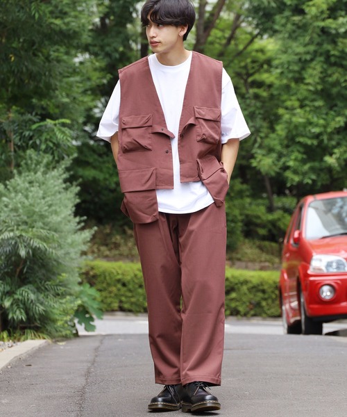 REMI RELIEF(レミレリーフ)の「REMI RELIEF/レミレリーフ ポケッタブルベスト vest メンズ 夏物 夏服(ベスト・メンズ・ベージュ/ブラウン・M/L/XL)」の13枚目の写真
