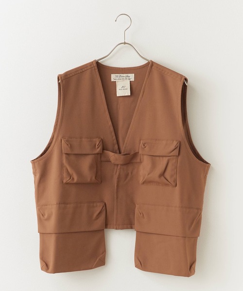 REMI RELIEF(レミレリーフ)の「REMI RELIEF/レミレリーフ ポケッタブルベスト vest メンズ 夏物 夏服(ベスト・メンズ・ベージュ/ブラウン・M/L/XL)」の20枚目の写真