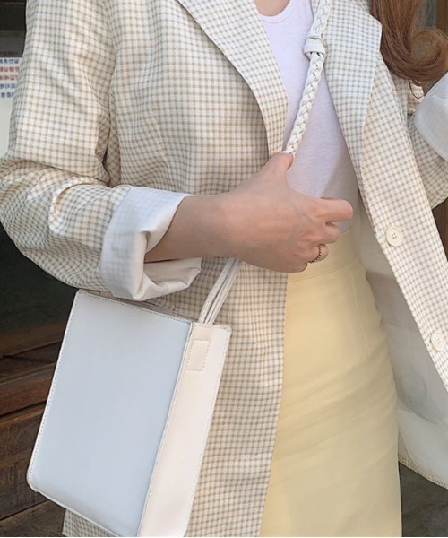 yuue' ( wear )（ユーイ）の「編み込みスクエアミニショルダーバッグ（ショルダーバッグ・レディース・ホワイト/ブラック/イエロー/グリーン/ライトグリーン・FREE）」の18枚目の写真