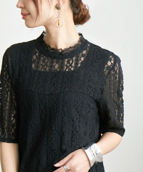 Fashion Letter(ファッションレター)の「ブラ紐隠しインナータンクトップ(タンクトップ・レディース・ブラック/オフホワイト/チャコールグレー・M/L/3L/LL/4L)」の14枚目の写真