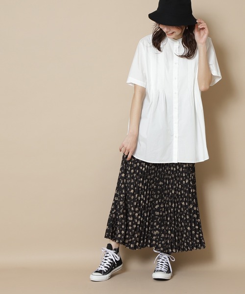 N.(N. Natural Beauty Basic)(エヌエヌナチュラルビューティーベーシック)の「フラワードットプリーツスカート(スカート・レディース・ブラック系その他/ホワイト系その他・MEDIUM)」の8枚目の写真