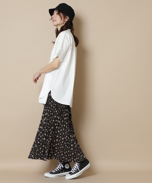 N.(N. Natural Beauty Basic)(エヌエヌナチュラルビューティーベーシック)の「フラワードットプリーツスカート(スカート・レディース・ブラック系その他/ホワイト系その他・MEDIUM)」の9枚目の写真