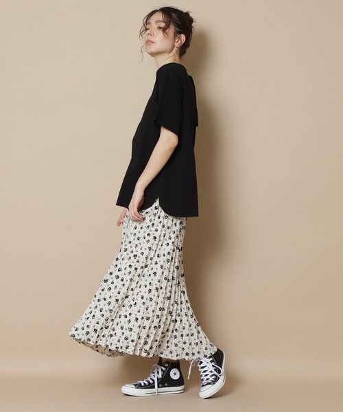 N.(N. Natural Beauty Basic)(エヌエヌナチュラルビューティーベーシック)の「フラワードットプリーツスカート(スカート・レディース・ブラック系その他/ホワイト系その他・MEDIUM)」の7枚目の写真