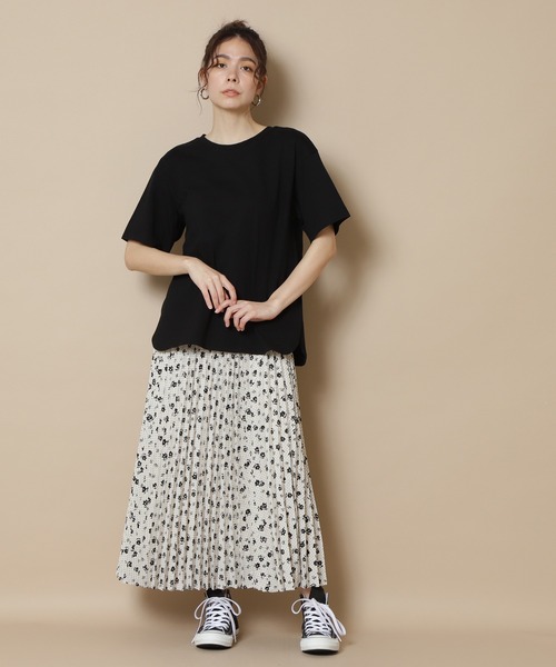 N.(N. Natural Beauty Basic)(エヌエヌナチュラルビューティーベーシック)の「フラワードットプリーツスカート(スカート・レディース・ブラック系その他/ホワイト系その他・MEDIUM)」の6枚目の写真