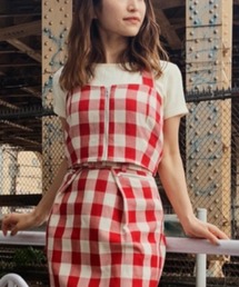 REDYAZEL | オリジナルギンガムホルタービスチェ(その他トップス)