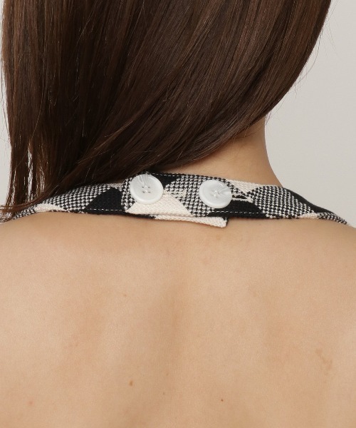 REDYAZEL（レディアゼル）の「オリジナルギンガムホルタービスチェ（その他トップス・レディース・パープル/レッド/オフホワイト・SMALL/MEDIUM）」の7枚目の写真