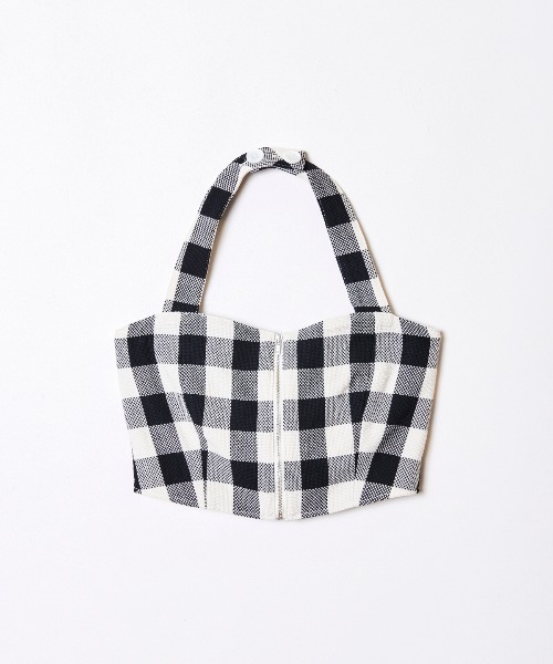 REDYAZEL（レディアゼル）の「オリジナルギンガムホルタービスチェ（その他トップス・レディース・パープル/レッド/オフホワイト・SMALL/MEDIUM）」の14枚目の写真