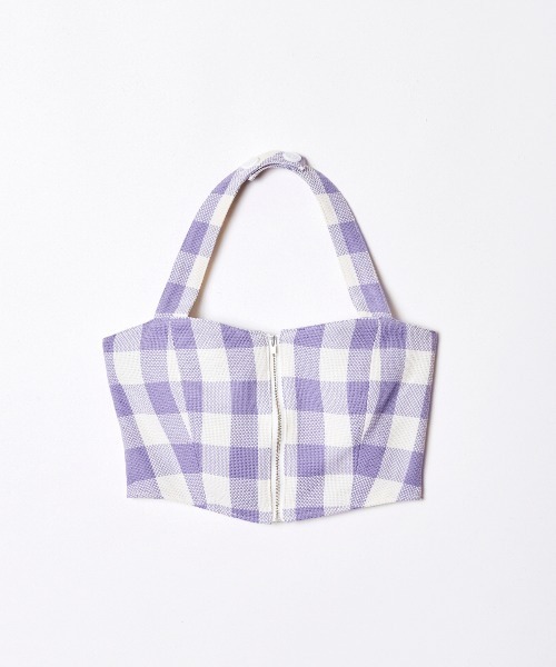 REDYAZEL（レディアゼル）の「オリジナルギンガムホルタービスチェ（その他トップス・レディース・パープル/レッド/オフホワイト・SMALL/MEDIUM）」の16枚目の写真