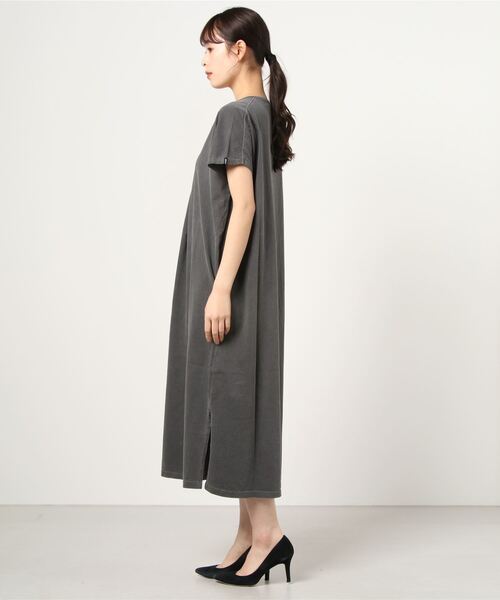 MANASTASH（マナスタッシュ）の「MANASTASH/マナスタッシュ　W-s PIGMENT SKIPPER DRESS（ワンピース・レディース・サンドベージュ/ライトブルー/ブラック・MEDIUM）」の5枚目の写真