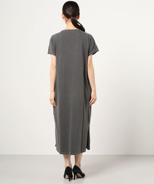 MANASTASH（マナスタッシュ）の「MANASTASH/マナスタッシュ　W-s PIGMENT SKIPPER DRESS（ワンピース・レディース・サンドベージュ/ライトブルー/ブラック・MEDIUM）」の4枚目の写真