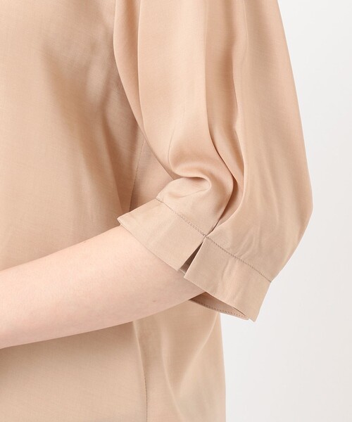 J.PRESS(ジェイプレス)の「【洗える】キュプラローン ノーカラー ブラウス(シャツ/ブラウス・レディース・ピンク系・T13/T15)」の8枚目の写真