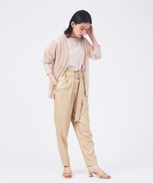 qualite（カリテ）の「【リバーシブル対応】シアーカラーレイヤードニット（ニット/セーター・レディース・ホワイト/ピンク/ダークネイビー・フリー）」の18枚目の写真